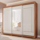 Guarda-roupa Casal 3 Portas de Correr com Pés e Espelhos 269cm 100% Mdf Olinda Espresso Móveis