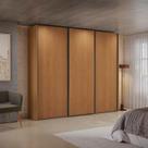 Guarda-roupa Casal 3 Portas de Correr e 4 Gavetas Elegance