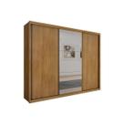 Guarda Roupa Casal 3 Portas de Correr e 6 Gavetas c/ Espelho Paradizzo Gold Cumaru - Novo Horizonte Guarda Roupa Casal 3 Portas de Correr e 6 Gavetas c/ Espelho Paradizzo Gold Cumaru - Novo Horizonte