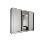 Guarda Roupa Casal 3 Portas de Correr e 6 Gavetas c/ Espelho Toulon Branco - Novo Horizonte Guarda Roupa Casal 3 Portas de Correr e 6 Gavetas c/ Espelho Toulon Branco - Novo Horizonte