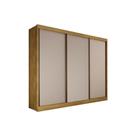 Guarda Roupa Casal 3 Portas de Correr e 6 Gavetas Diamond/Londres Freijo Cumaru c/ Fendi - Novo Horizonte