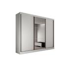 Guarda Roupa Casal 3 Portas de Correr e 8 Gavetas c/ 1 Espelho Diamond Plus Branco - Novo Horizonte Guarda Roupa Casal 3 Portas de Correr e 8 Gavetas c/ 1 Espelho Diamond Plus Branco - Novo Horizonte