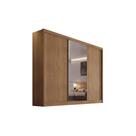 Guarda Roupa Casal 3 Portas de Correr e 8 Gavetas c/ Espelho Toulon Plus Cumaru - Novo Horizonte