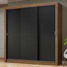 Guarda-Roupa Casal 3 Portas de Correr Rustic/Preto Nobre Madesa Guarda-Roupa Casal 3 Portas de Correr Rustic/Preto Nobre Madesa