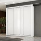Guarda Roupa Casal 3 Portas Doha 2 Gavetas Carraro Ripado Branco Guarda Roupa Casal 3 Portas Doha 2 Gavetas Carraro Ripado Branco