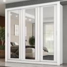 Guarda Roupa Casal 3 Portas Doha Com 3 Espelhos Carraro Branco