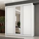 Guarda Roupa Casal 3 Portas Doha Lux 2 Gavetas Carraro Ripado Branco Guarda Roupa Casal 3 Portas Doha Lux 2 Gavetas Carraro Ripado Branco