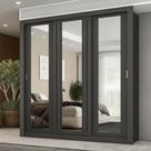 Guarda Roupa Casal 3 Portas Doha Prime 2 Gavetas Carraro Ripado Preto Touch Guarda Roupa Casal 3 Portas Doha Prime 2 Gavetas Carraro Ripado Preto Touch
