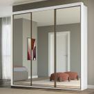Guarda Roupa Casal 3 Portas Espelho MDF Qualitá Belmax
