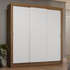 Guarda-Roupa Casal 3 Portas Rustic/Branco Madesa