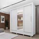 Guarda Roupa Casal 3 Portas Taiffa 190cm com Espelho E Pés Yescasa