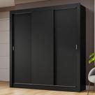 Guarda-roupa Casal 3Por De Correr Preto Nobre Madesa Preto