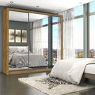 Guarda-roupa Casal 4 Espelhos 3 Portas de Correr 4 Gavetas Max Premium Espresso Móveis Guarda-roupa Casal 4 Espelhos 3 Portas de Correr 4 Gavetas Max Premium Espresso Móveis