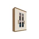 Guarda Roupa Casal 4 Portas (2 c/ Espelho) e 2 Gavetas PH 1714 Carvalho Vermontt/Off White - Herval
