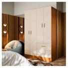 Guarda Roupa Casal 4 Portas 2 Gavetas 90cm Panama