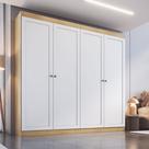 Guarda-Roupa Casal 4 Portas 2 Gavetas Americano/Provençal Ele e Ela Europa