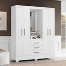 Guarda Roupa Casal 4 Portas 3 Gavetas Flex Paris Aramóveis