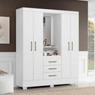 Guarda Roupa Casal 4 Portas 3 Gavetas Flex Paris Aramóveis