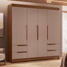 Guarda-roupa Casal 4 Portas 4 Gavetas Doble