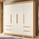 Guarda-roupa Casal 4 Portas 4 Gavetas Doble