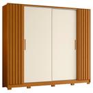 Guarda Roupa Casal 4 Portas 4 Gavetas Jacarandá Flex Cinamomo/Off White - Albatroz