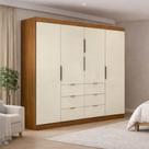 Guarda Roupa Casal 4 Portas 6 Gavetas Click Maxel