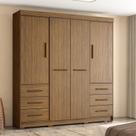 Guarda Roupa Casal 4 Portas 6 Gavetas Estrela