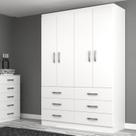 Guarda Roupa Casal 4 Portas 6 Gavetas Treviso Yescasa