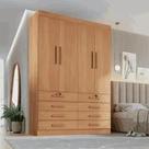 Guarda Roupa Casal 4 portas 8 gavetas Monaco Plus DDoro D Doro