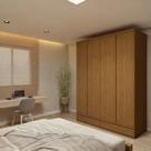 Guarda Roupa Casal 4 Portas com 5 Gavetas 100 MDF Urbano Josandro