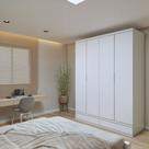 Guarda Roupa Casal 4 Portas com 5 Gavetas 100% MDF Urbano