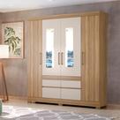 Guarda Roupa Casal 4 Portas Com Espelho e 4 Gavetas Bilbao Guarda Roupa Casal 4 Portas Com Espelho e 4 Gavetas Bilbao