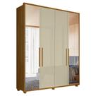 Guarda Roupa Casal 4 Portas Com Espelho MDF Greco 188 cm Madetec
