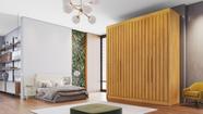 Guarda-roupa Casal 4 Portas Ripadas 100% MDF Potente