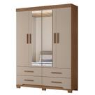 Guarda Roupa Casal 4P Espelho 157 cm Miami Moval