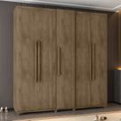 Guarda-Roupa Casal 5 Portas 3 Gavetas Internas 2 Maleiros e Sapateira Munique