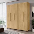 Guarda-Roupa Casal 5 Portas 3 Gavetas Internas 2 Maleiros e Sapateira Munique