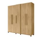 Guarda-Roupa Casal 5 Portas com Espelho Sapateira e 3 Gavetas Interna Munique Marrom/Cinamomo Guarda-Roupa Casal 5 Portas com Espelho Sapateira e 3 Gavetas Interna Munique Marrom/Cinamomo