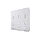 Guarda Roupa Casal 6 Portas 12 Gavetas Com Pés Mônaco Plus D' Doro Branco