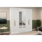 Guarda Roupa Casal 6 Portas (2 c/ Espelho) e 2 Gavetas PH 1804 Branco - Herval