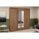 Guarda Roupa Casal 6 Portas (2 c/ Espelho) e 2 Gavetas PH 1804 Carvalho Vermontt - Herval