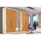 Guarda Roupa Casal 6 Portas (2 c/ Espelho) e 6 Gavetas Oslo Off White/Peroba - Europa Guarda Roupa Casal 6 Portas (2 c/ Espelho) e 6 Gavetas Oslo Off White/Peroba - Europa