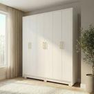 Guarda-roupa Casal 6 Portas 2 Gavetas 100% Mdf Malta