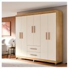 Guarda Roupa Casal 6 Portas 2 Gavetas 148cm Guarda Roupa Casal 6 Portas 2 Gavetas 148cm