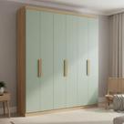 Guarda-roupa Casal 6 Portas 2 Gavetas 220cm X 47cm X 180cm Milan Guarda-roupa Casal 6 Portas 2 Gavetas 220cm X 47cm X 180cm Milan