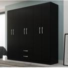 Guarda Roupa Casal 6 Portas 2 Gavetas Atalaia Evidência Móveis