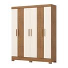 Guarda Roupa Casal 6 Portas 2 Gavetas B73 Nature/Off White Guarda Roupa Casal 6 Portas 2 Gavetas B73 Nature/Off White