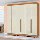 Guarda-Roupa Casal 6 Portas 2 Gavetas Cinamomo/Off White GR230 Aramóveis
