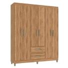 Guarda Roupa Casal 6 Portas 2 Gavetas Coimbra 140cm RP1620 Cor Marrom - Fellicci Móveis