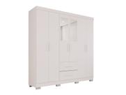 Guarda-roupa Casal 6 Portas 2 Gavetas com Espelho Estrela Premium Salleto